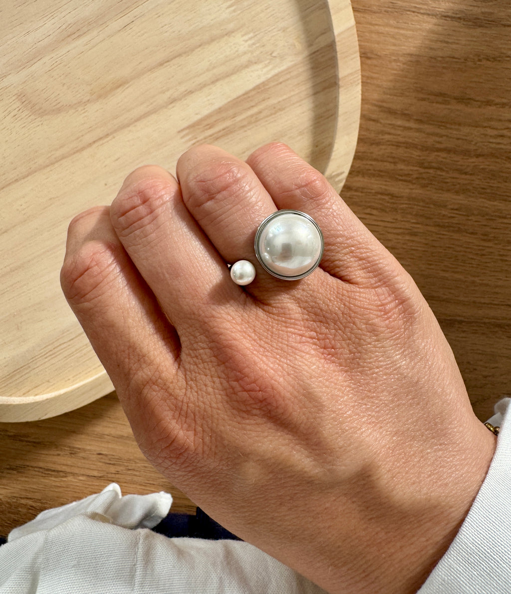 Bague « Erelle » acier argenté