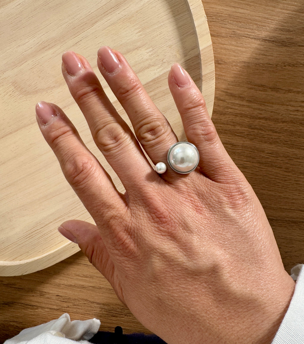 Bague « Erelle » acier argenté
