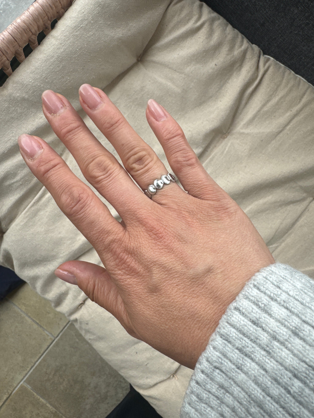 Bague « Vincianne » acier argenté