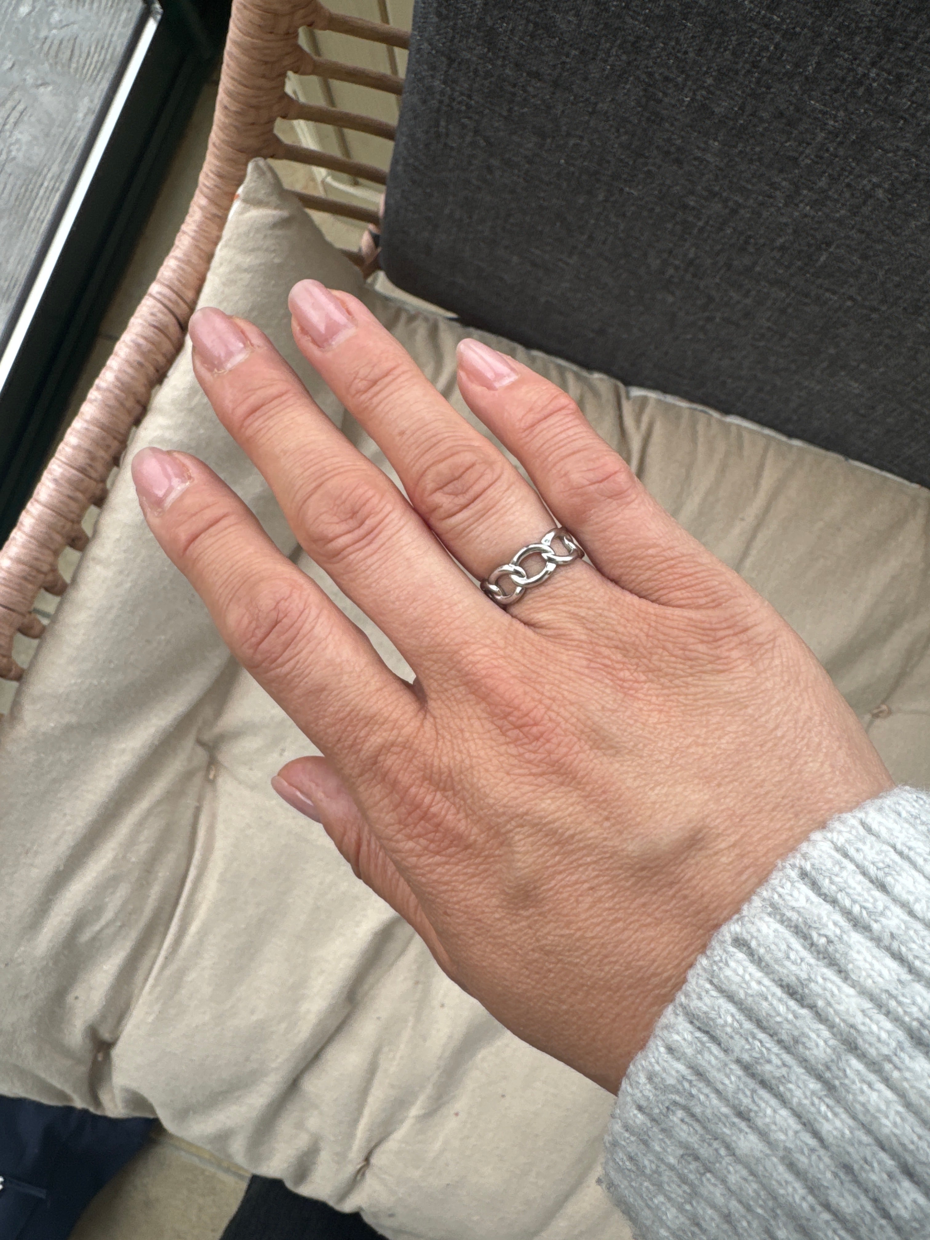 Bague « Renée » acier argenté