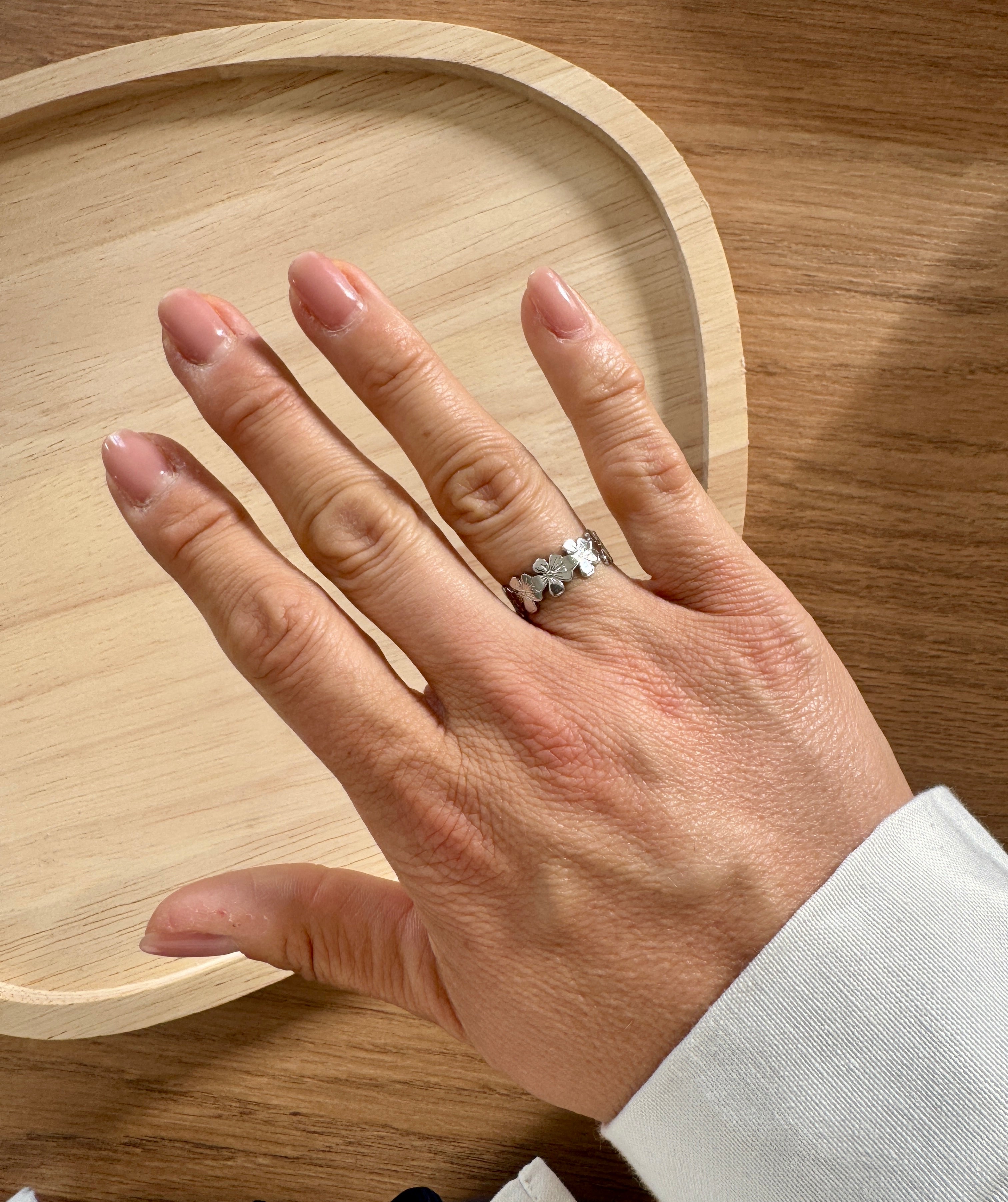 Bague « Brigitte » acier argenté