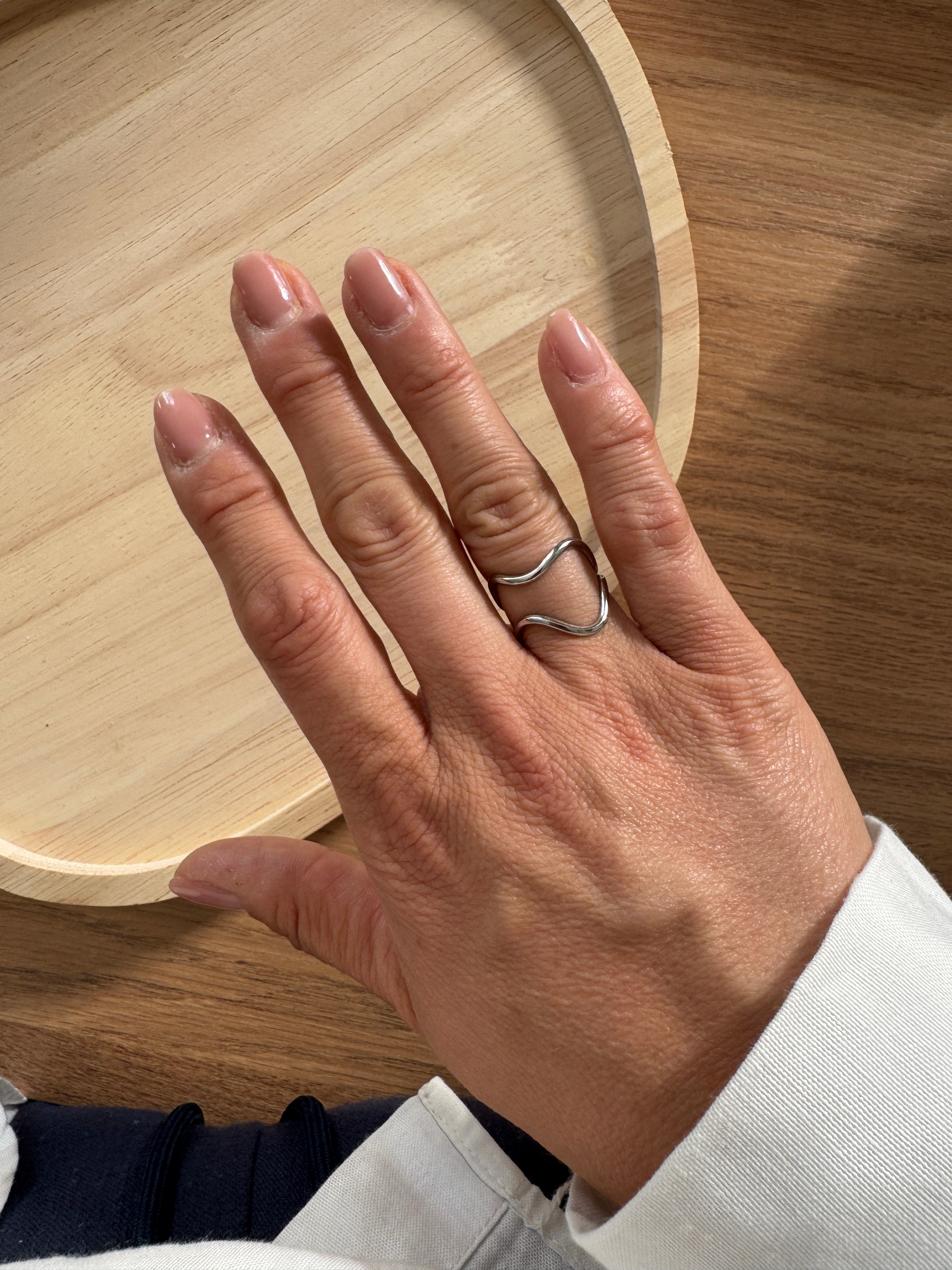 Bague « Barbara » acier argenté