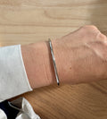 Bracelet jonc « Marcelle » acier argenté