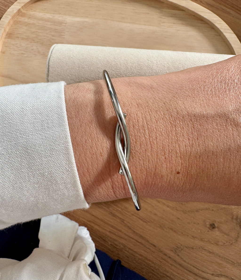 Bracelet « Marine «  acier argenté