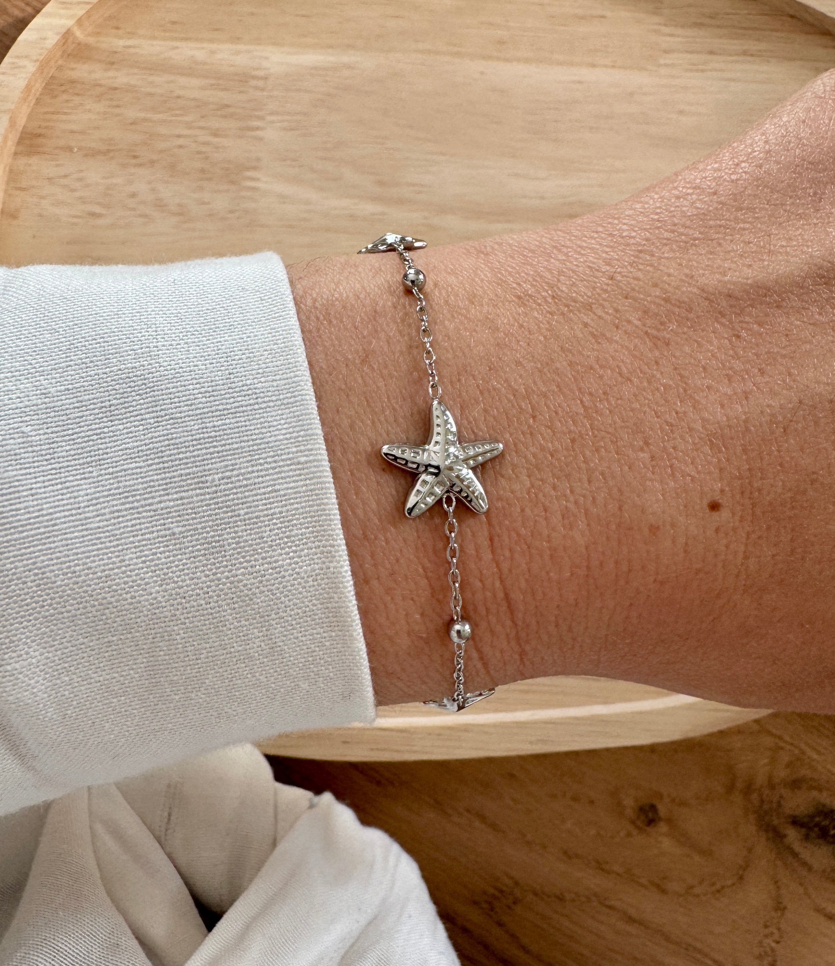 Bracelet « Séraphine » acier argenté