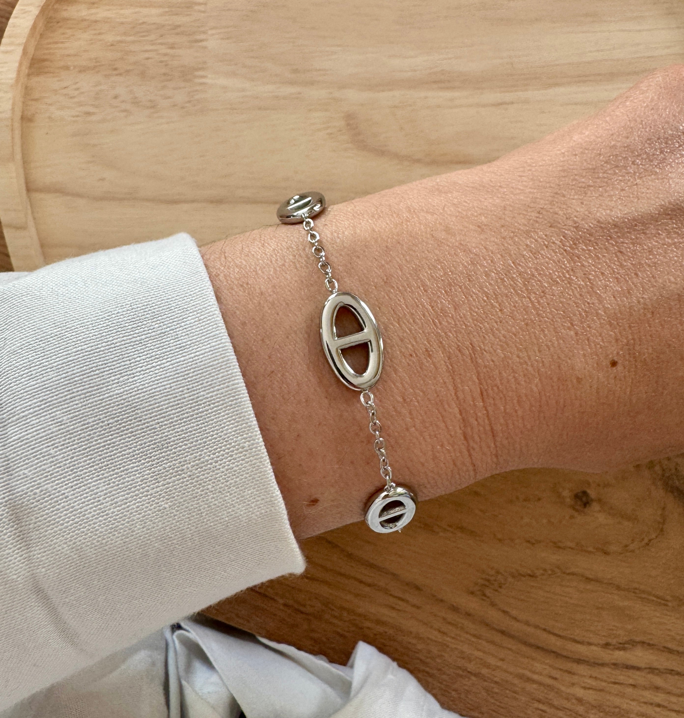 Bracelet « Sofia » acier argenté