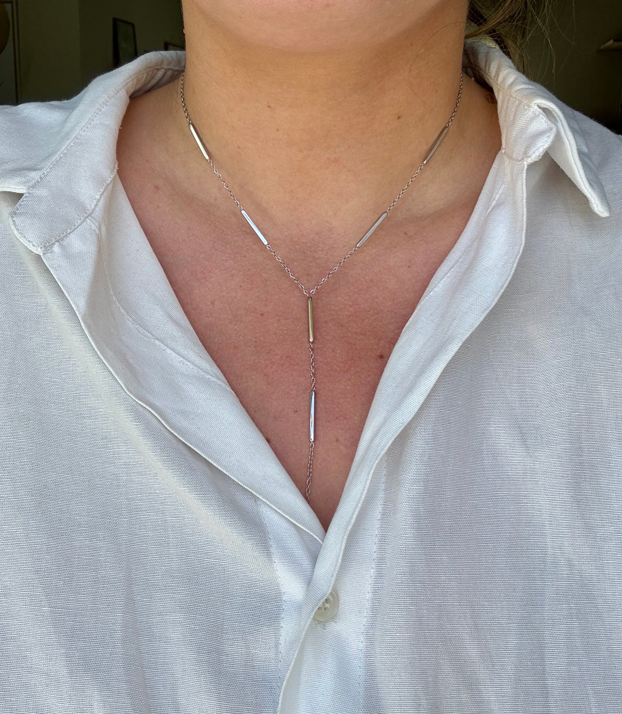 Collier « Amelle » acier argenté