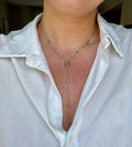 Collier Y « Neela » acier argenté