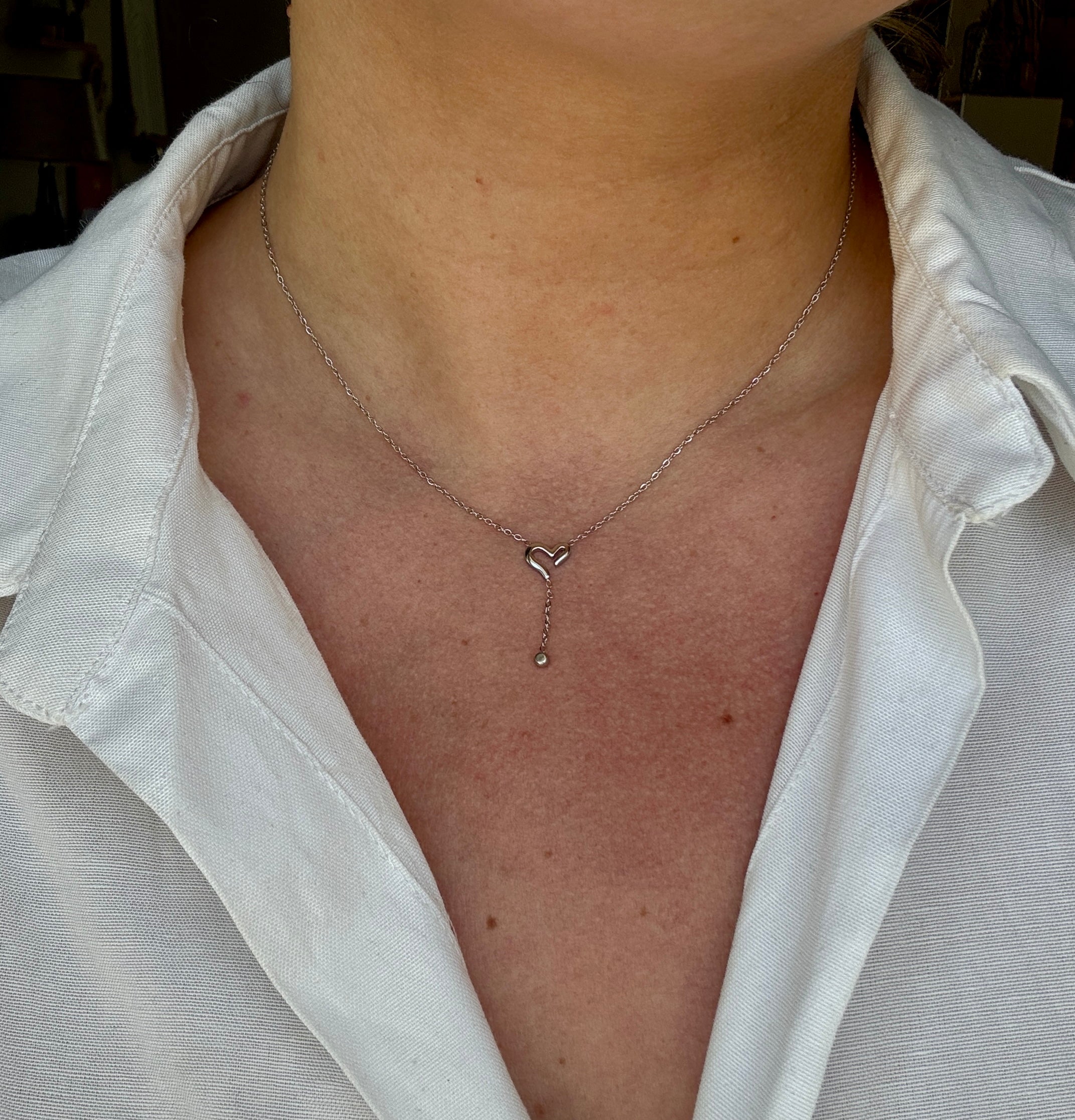 Collier « Yvonne » acier argenté